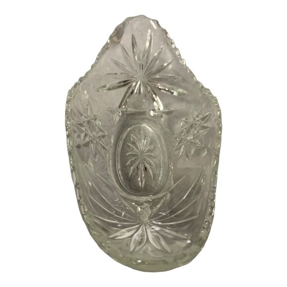 Vintage Anchor Hocking Gondola Bowl Star of David  EAPG Bananna Split Set of 2 - Picture 6 of 8